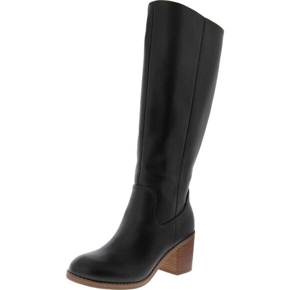 DV By Dolce Vita Ullah Knee-High Boots Black 5.5 Memory Foam Block Heel MSRP $99 - Picture 1 of 4